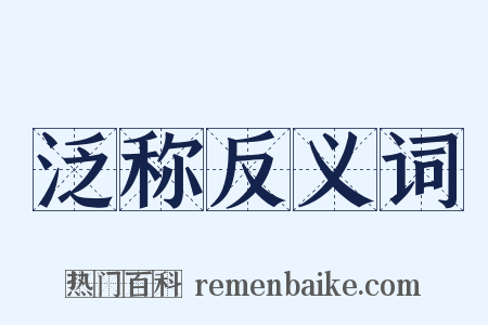 泛称反义词是什么意思的图片